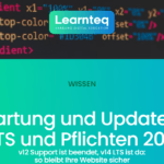 TYPO3 Wartung und Updates: Quellcode auf einem Bildschirm