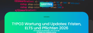 TYPO3 Wartung und Updates: Quellcode auf einem Bildschirm