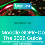 Moodle GDPR: padlock on a computer keyboard