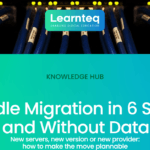 Moodle migration: network cables in a server rack