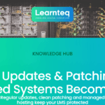 Moodle updates and patching: server racks in a data centre