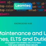 TYPO3 maintenance and updates: source code on a screen